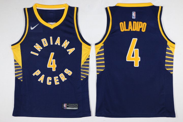 Men Indiana Pacers 4 Oladipo Blue Nike NBA Jerseys